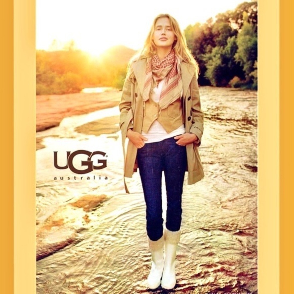 RARE UGG Mill Creek Rain Boot, Iridescence White, Size 6/EU 37